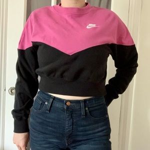Nike color block cropped sweatshirt